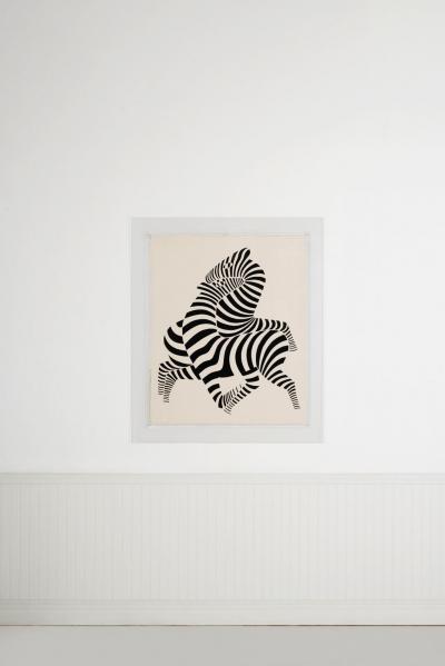 Victor Vasarely Victor Vasarely White Zebra Lithograph Relief Edition of 150 1989