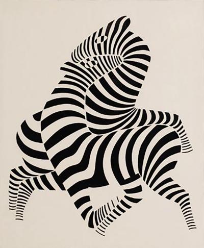 Victor Vasarely Victor Vasarely White Zebra Lithograph Relief Edition of 150 1989