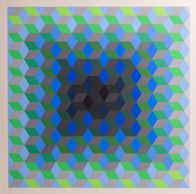 Victor Vasarely Viktor Vasarely signed and numbered silk screen print on paper France 1960s 