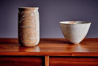 Victor Vic Bracke Stoneware bowl and vase by Victor Vic Bracke