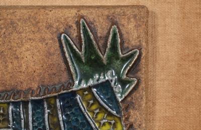 Victoria Littlejohn Ceramic Chicken Wall Plaque Art