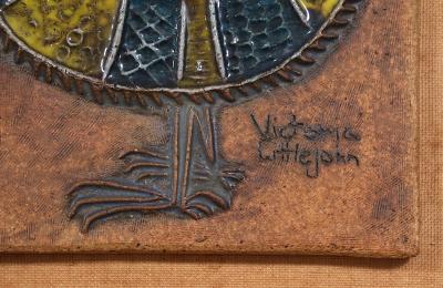 Victoria Littlejohn Ceramic Chicken Wall Plaque Art