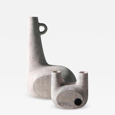 Victoria Yakusha Sculpted Pair of Ceramic Vases by FAINA
