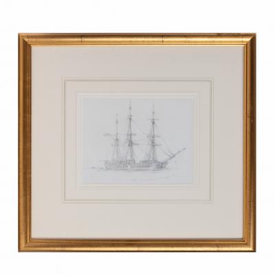 Victoria and Albert a lovely vessel Watercolour of the Royal yacht by Wylie