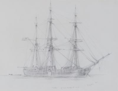 Victoria and Albert a lovely vessel Watercolour of the Royal yacht by Wylie