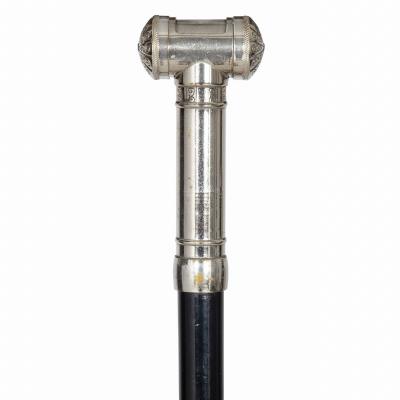 Victorian Antique Smoker s Cane Walking Stick with Money Matches Box