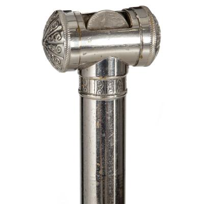 Victorian Antique Smoker s Cane Walking Stick with Money Matches Box