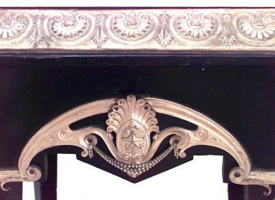 Victorian Black Lacquered Pedestal