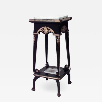 Victorian Black Lacquered Pedestal