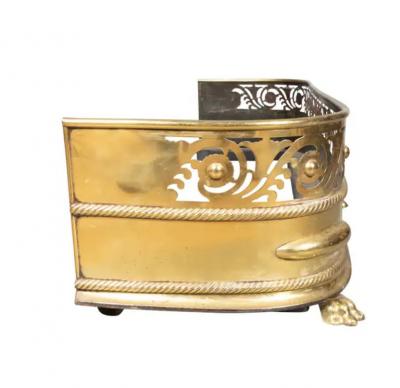 Victorian Brass Fire Fender