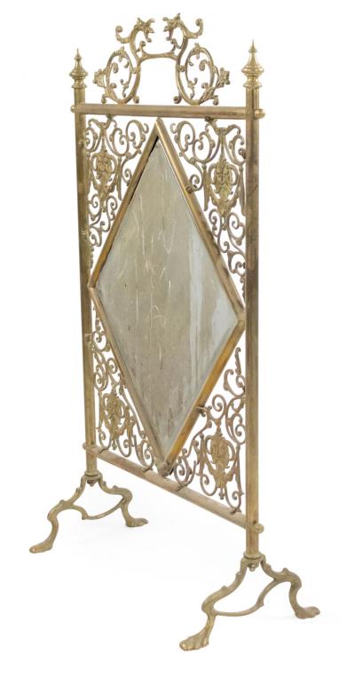 Victorian Brass Fire Screen
