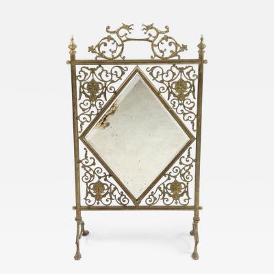 Victorian Brass Fire Screen