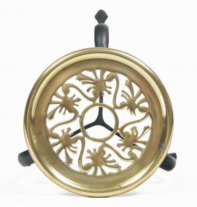 Victorian Brass Round Trivet