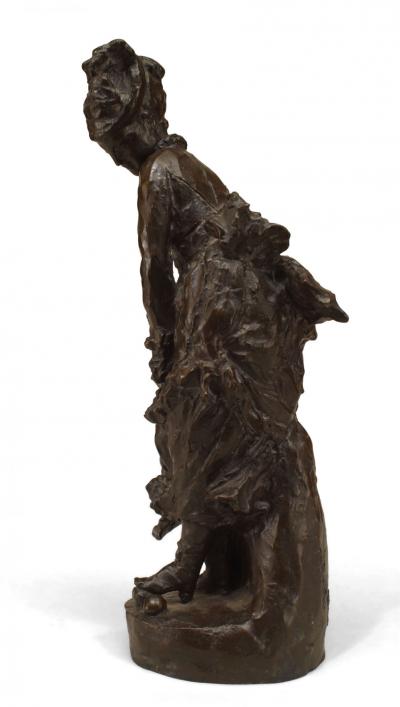 Victorian Bronze Croquet Woman