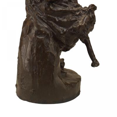 Victorian Bronze Croquet Woman
