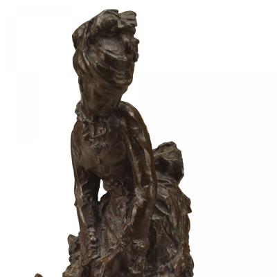 Victorian Bronze Croquet Woman
