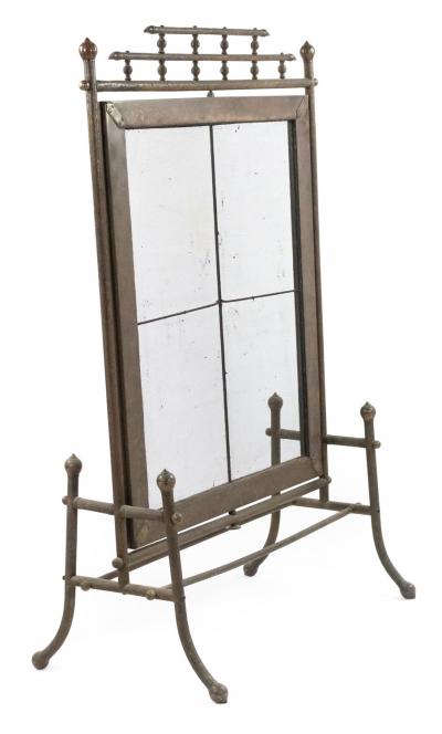 Victorian Bronze Faux Bamboo Fire Screen