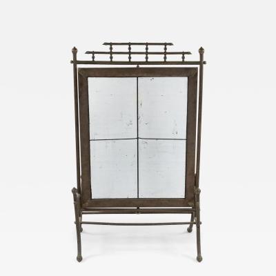 Victorian Bronze Faux Bamboo Fire Screen