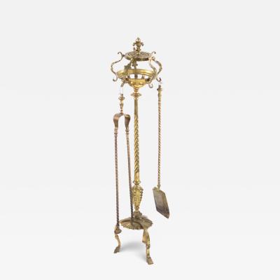 Victorian Bronze Fire Tool Stand