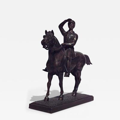 Victorian Bronze Horse and Rider