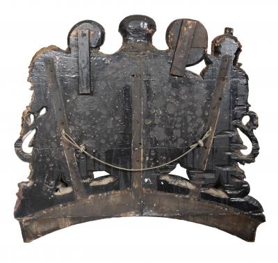 Victorian Carved Polychrome Coat Of Arms Of The United Kingdom