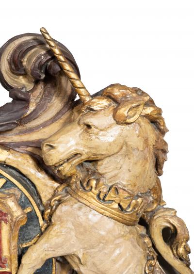 Victorian Carved Polychrome Coat Of Arms Of The United Kingdom