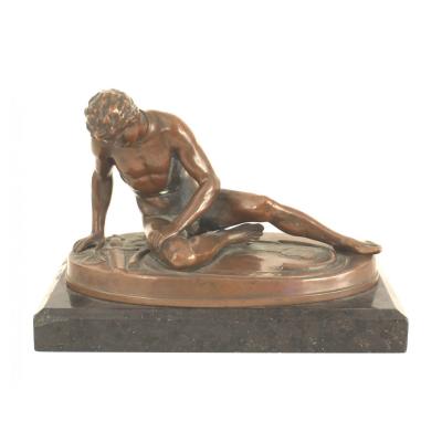 Victorian Copper Reclining Figure Scuplture