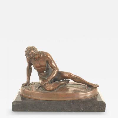 Victorian Copper Reclining Figure Scuplture