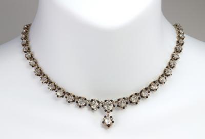 Victorian Cushion Cut Diamond Necklace