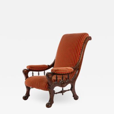 Victorian Eastlake Walnut Arm Chair