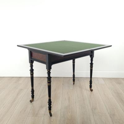 Victorian English Amboyna Elm Folding Game Table circa 1870