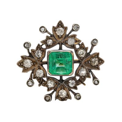 Victorian Era Brooch With AGL Certified 3 12 Carat