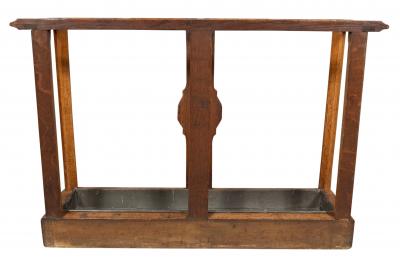 Victorian Gothic Revival Oak Umbrella Stand