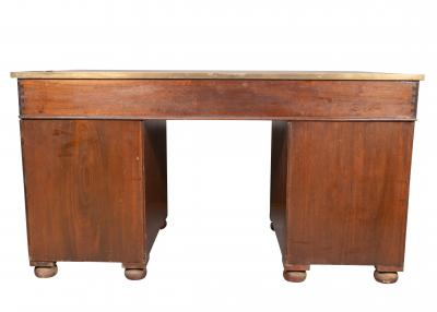 Victorian Mahogany And Brass Campaign Desk