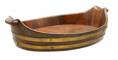 Victorian Mahogany And Brass Tray