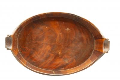 Victorian Mahogany And Brass Tray