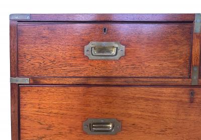 Victorian Mahogany Brass Bound Campaign Chest