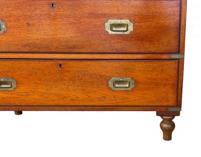 Victorian Mahogany Brass Bound Campaign Chest