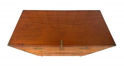 Victorian Mahogany Brass Bound Campaign Chest