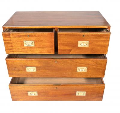 Victorian Mahogany Campaign Chest