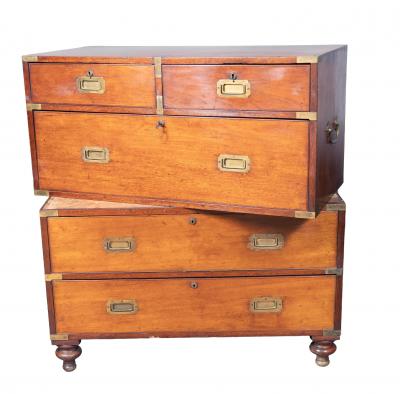 Victorian Mahogany Campaign Chest