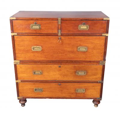 Victorian Mahogany Campaign Chest