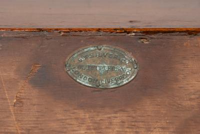 Victorian Mahogany Campaign Chest By S W Silver Co