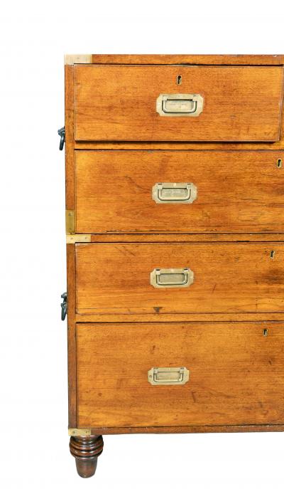 Victorian Mahogany Campaign Chest By S W Silver Co