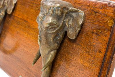 Victorian Mahogany Elephant Wall Hatrack