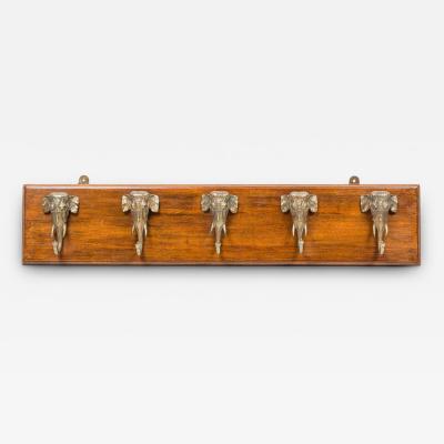 Victorian Mahogany Elephant Wall Hatrack