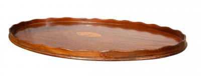 Victorian Mahogany Oval Tray