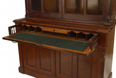 Victorian Mahogany Secretaire Bookcase