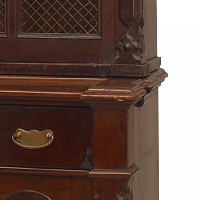 Victorian Mahogany Secretaire Bookcase