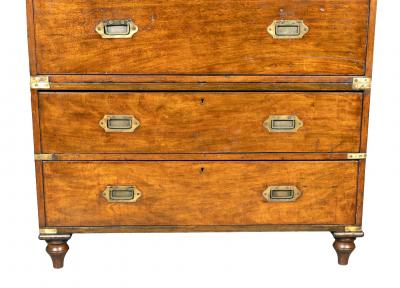 Victorian Mahogany and Brass Mounted Campaign Chest